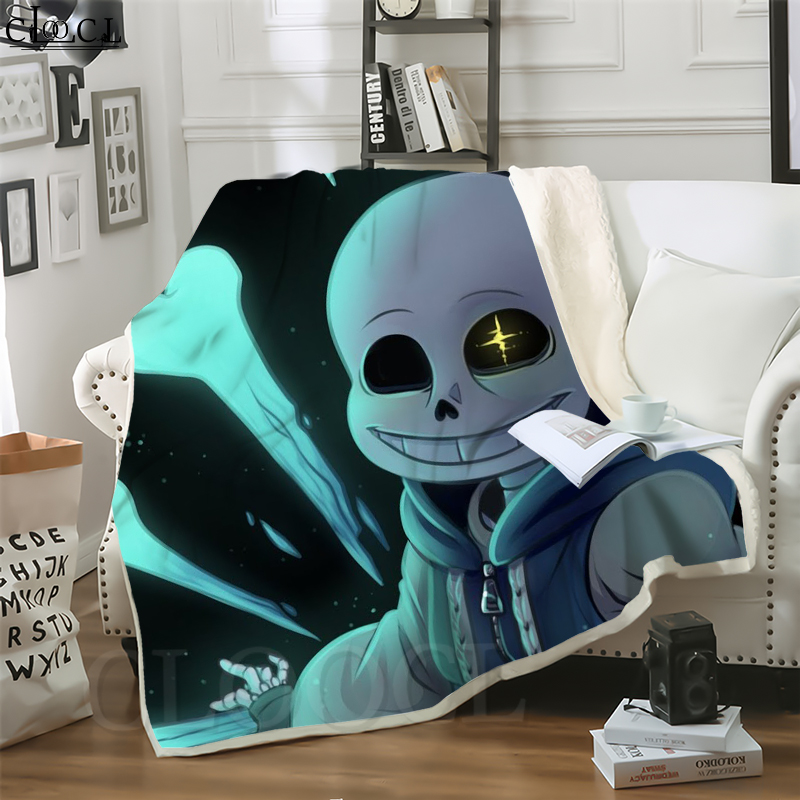 

CLOOCL Hot Undertale Sans 3D Print Hip-hop Style Air Conditioning Blanket Teens Bedding Throw Blankets Plush Quilt