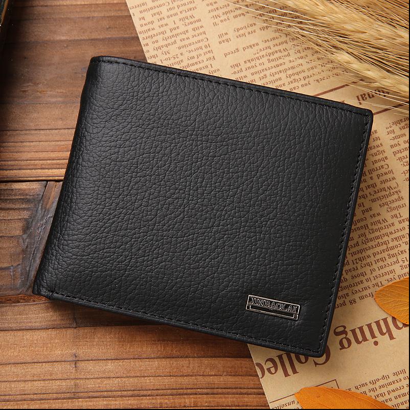 

100% genuine leather mens wallet premium product real cowhide wallets for man short black walet portefeuille homme, Red;black