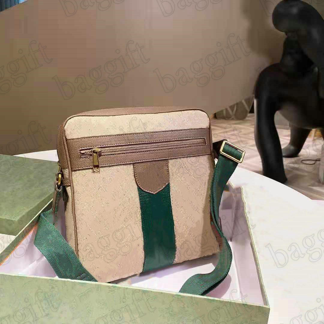 

Classic Mens Ophidia Vintage Canvas Message Bag Web Stripe Crossbody Tote Handbag Luxurys Designer Shoulder Bags, No bag;for make up difference fees