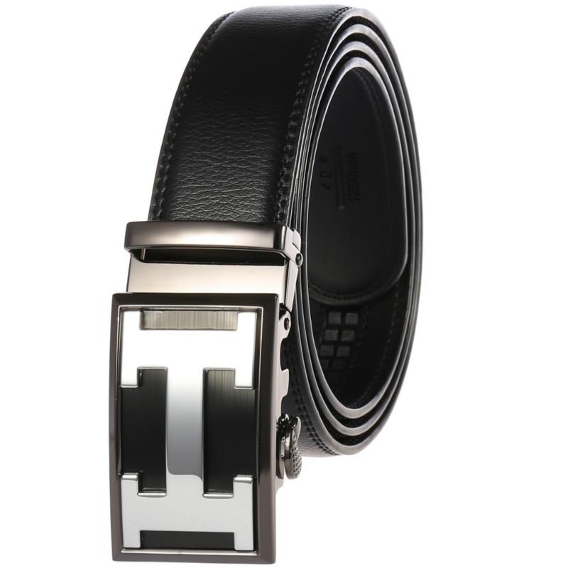 

2021 Belt leather high-grade leather belt designer design men's luxury automatic metal buckle, Black;brown