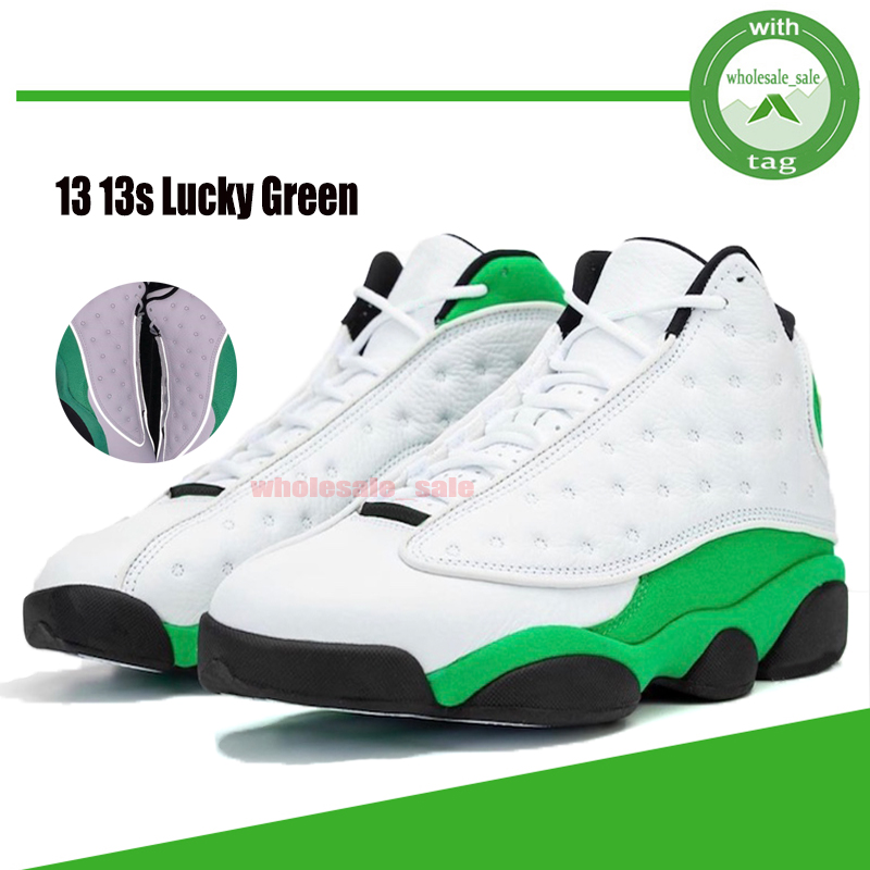 

Jumpman 13 13s Lucky Green Cap And Gown Men Basketball Shoes Reverse He Got Game Bred Court Purple Wolf Grey UNC Del Sol University Gold Black Cat Sneakers Trainers, Del sol 40-47