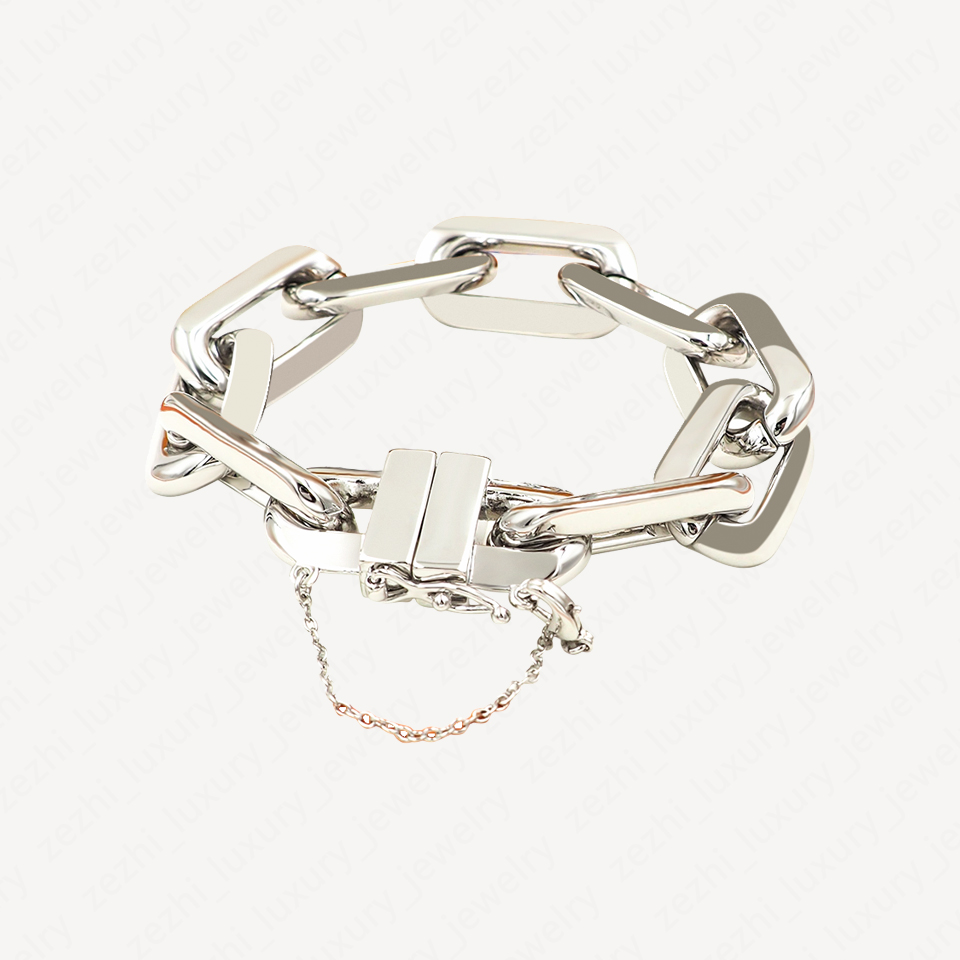 Stainless Steel Link Chain Charm Bracelets 18k Gold Plated High Polished Miami Cuba Bracelet Men Punk Curb Bangle Accessories With Jewelry Pouche-image-736306561