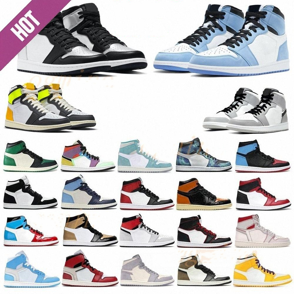 

Top quality jors 1 1s Basket ball Women Men shoes shattered Backboard UNC Jack Obsidian Banned Bred Toe Sneakers sport trainer outdoor fashion Chaussures, Box