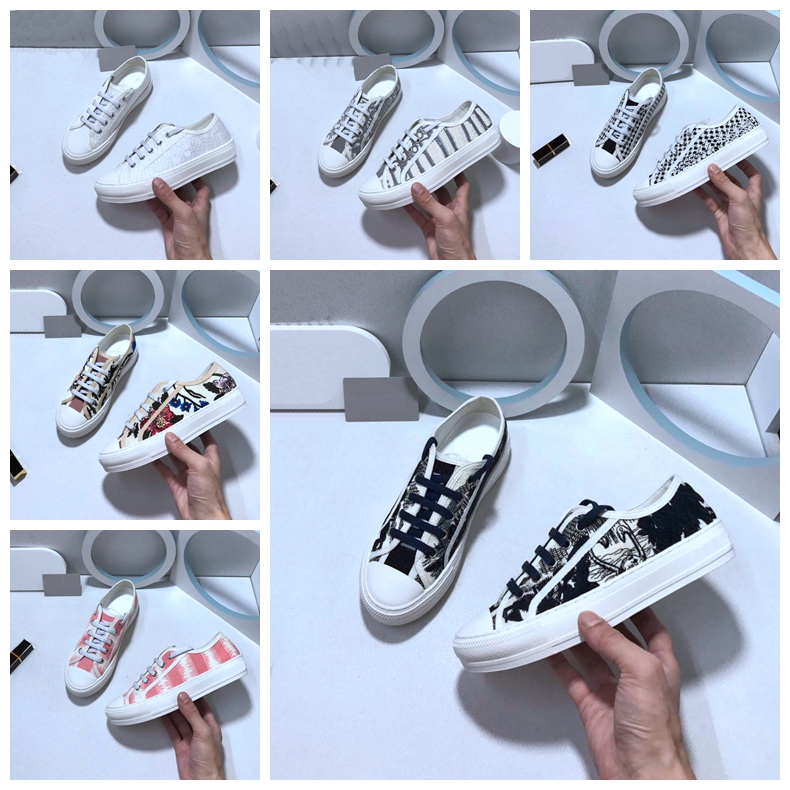 

Designer Shoes casual sport canvas shoe durable European embroidery couple style low-top sports women's snake print red sole sneakers With Box 02, #18
