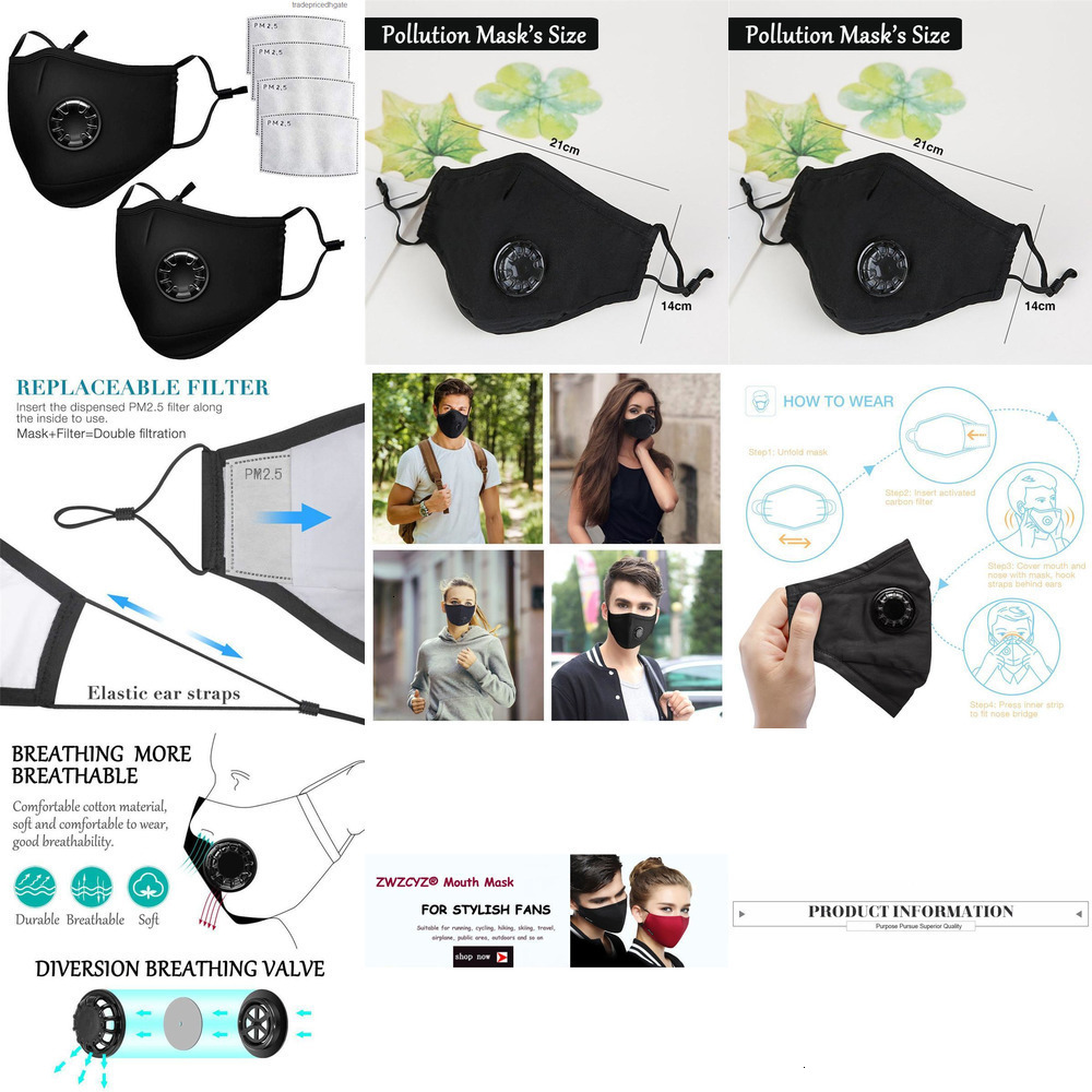 

Anti-fouling N99 Zwzcyz Real Carbon Pm2.5 Black Filter Cotton Men and Women Mask 1rt3c 30TF