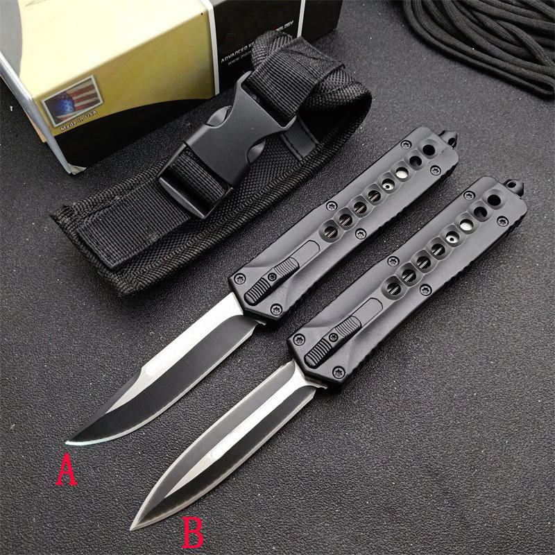 

US Style Eight holes Automatic Knife UT85 UT88 Exocet BM 3300 3400 4600 9600 3551 Outdoor Hunting Self Defense Pocket Survival Godfather 920 Ludt Auto Knives 9 Inch