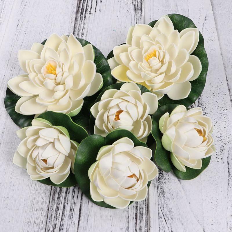 

Decorative Flowers & Wreaths 5Pcs Fashion And Creative Artificial Pond Plants Lotus Lilies (White)