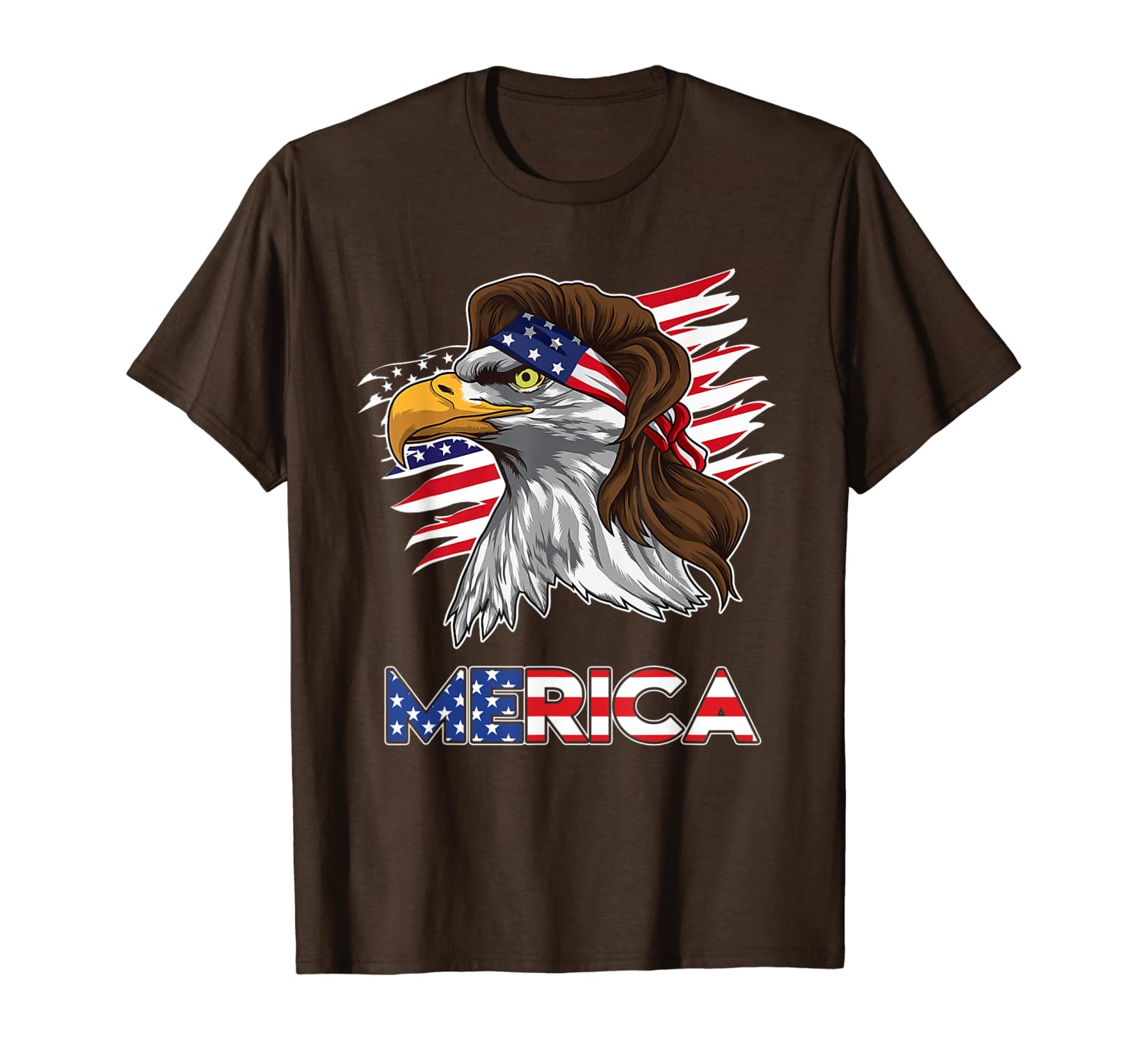 

4th of july merica bald eagle mullet independence day tshirt, White;black