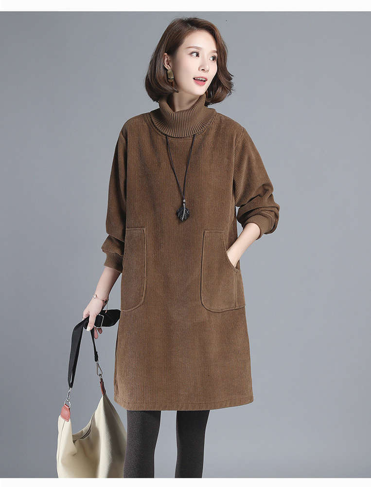 2021Corduroy Womens Autumn Winter 2019 New Korean Loose Fitting 