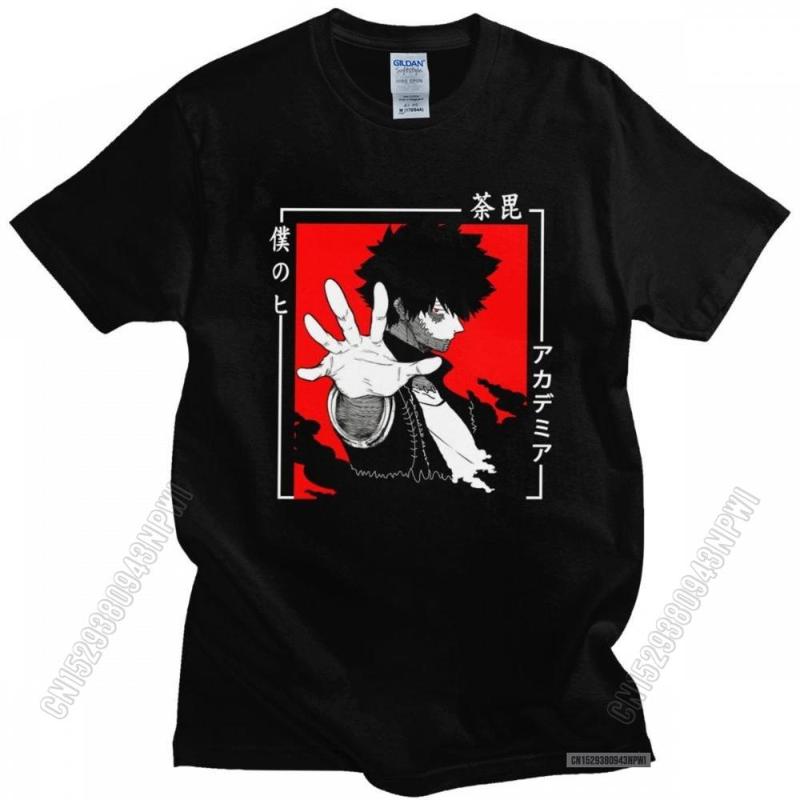 

Men's T-Shirts My Hero Academia Dabi T Shirt Men Cotton Awesome T-Shirt Soft Anime Manga MHA Blueflame Tee Tops Slim Fit Streetwear Gift, White;black