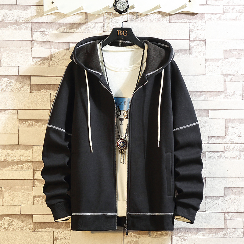 

2021 New Japan Style Casual O-neck Spring Autumn Hoodie Sweatshirt Men's Thick Fleece Hip Hop High Pocket Streetwear Clothes 5exa, 1105 1
