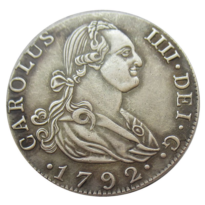 

Spain 4/8 Reales - Carlos IV 1792/1776 CAROLUS IIII.DEI.G. Craft Silver Plated Copy Coins Ornaments home decoration accessories