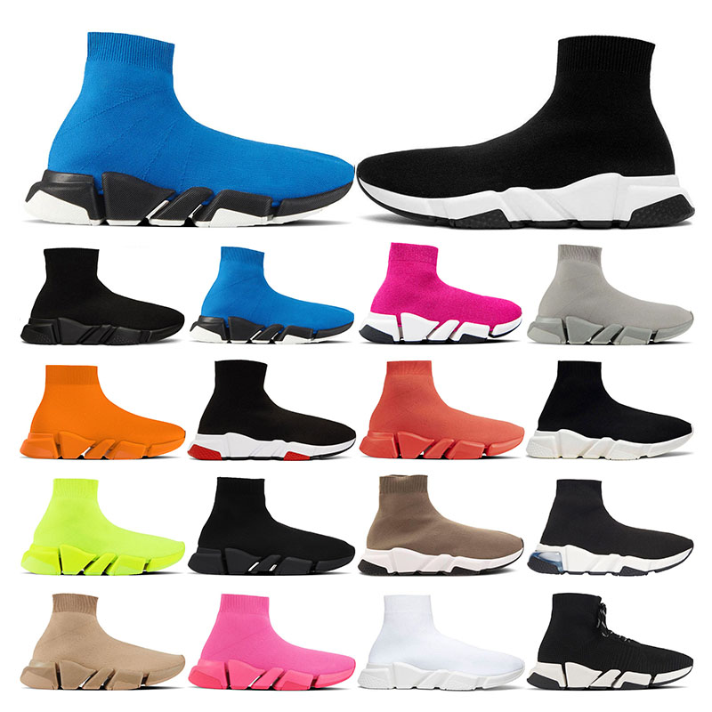 

top Casual Shoes 2.0 socks mens womens Luxurys Designers black white Beige Graffiti Blue Pink sports sneakers platform, 25 black pink 36-40