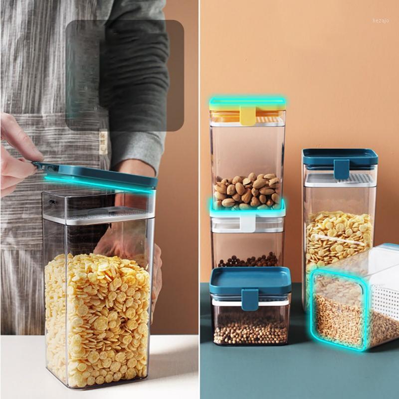 

Storage Bottles & Jars Food Sealed Jar With Lid Plastic Household Kitchen For Dried Fruit Transparent