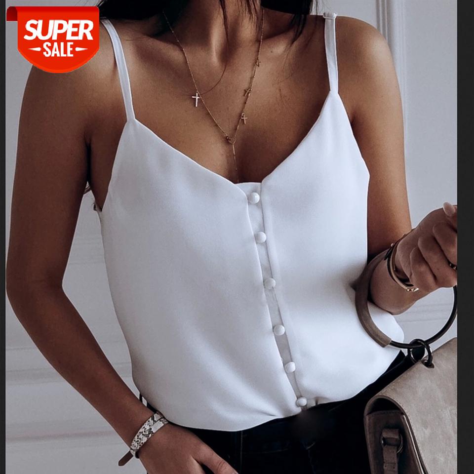 

Women Casual Summer Top Sleeveless Off Shoulder Vest Ladies Plain Tank V Neck Loose Tops Shirt Femme Clothes #IP73, White