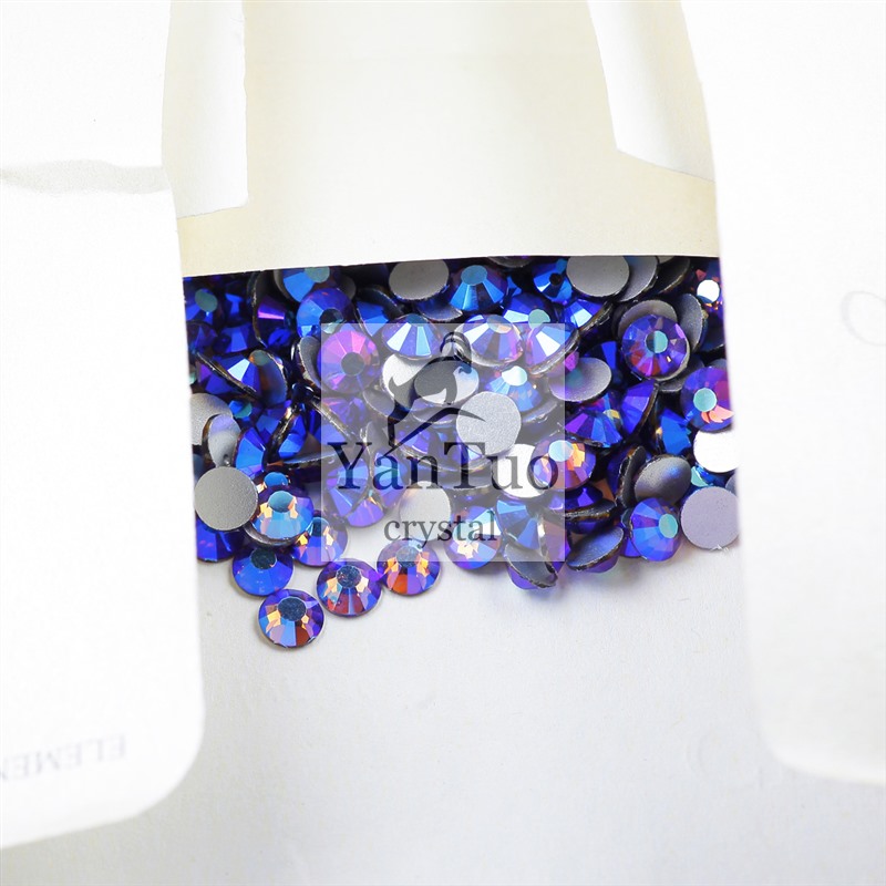 

Non Hotfix Tanzanite AB Strass Rhinestone SS4 SS5 SS6 SS10 SS16 SS20 Iron On Transfers Flat Back Rhinestone