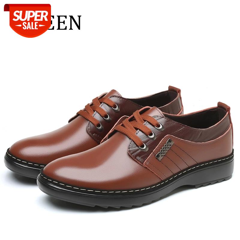 

YWEEN New Men's Leather Casual Shoes Lace Up Style Men's Office Shoes Men Leather #yw3r