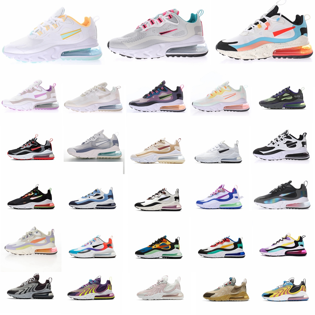 

2021 270 React ENG Running Shoes Men Women 270s Cactus Trails White Bauhaus Blue Triple Black Trainers Sneakers