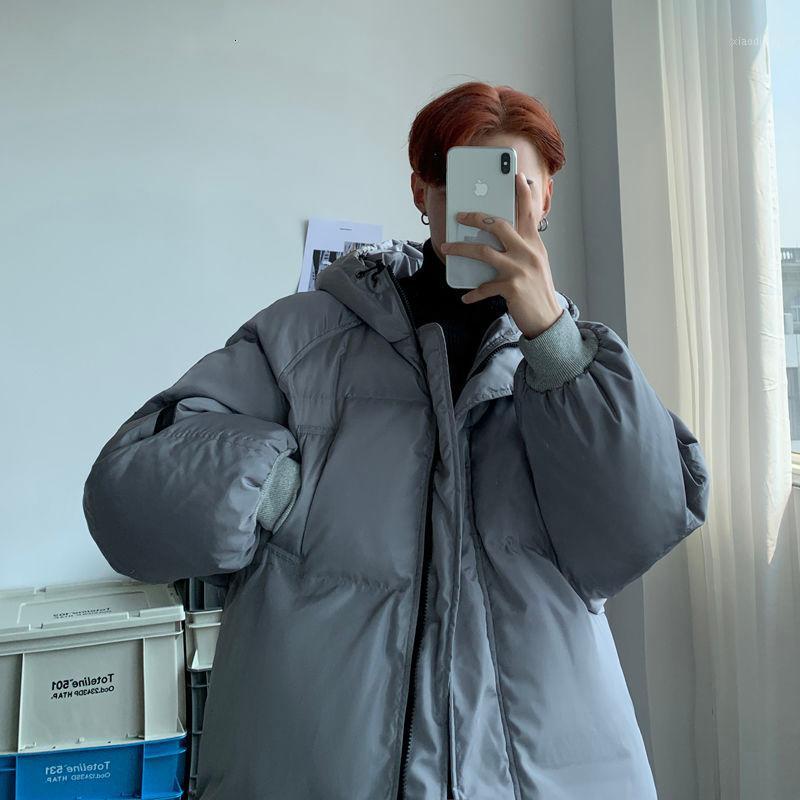 

Men's Down & Parkas Cotton-padded Clothing 2021 Autumn Winter Hooded Lovers Thickened Casual Youth, Black