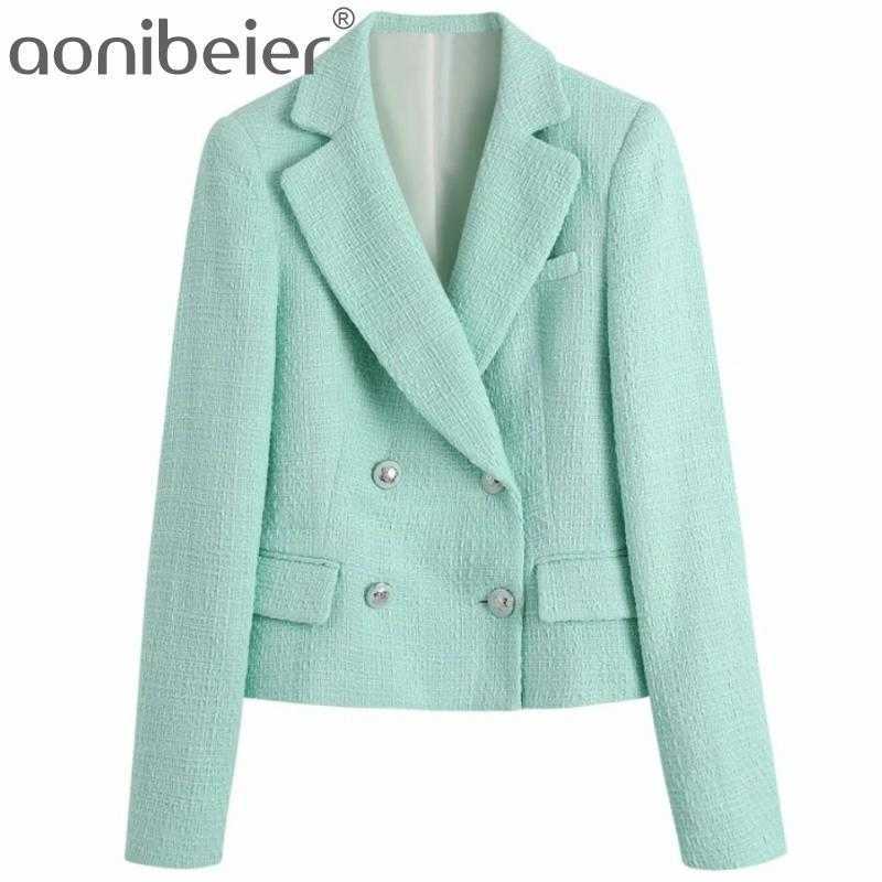 

Za Women 2 Piece Set Suit Double Breasted Blazer Short Top High Waisted Shorts Chic Office Lady Suits Outwear Sets 210604, Skirt