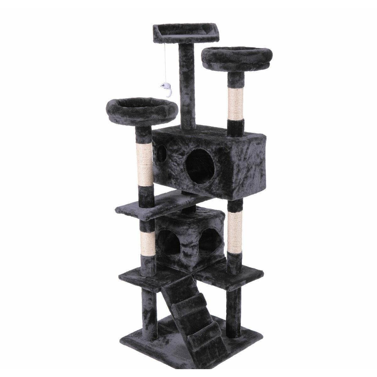 

60" Cat Tree Tower Condo Furniture Scratching Post Pet Kitty jllErK xmh_home