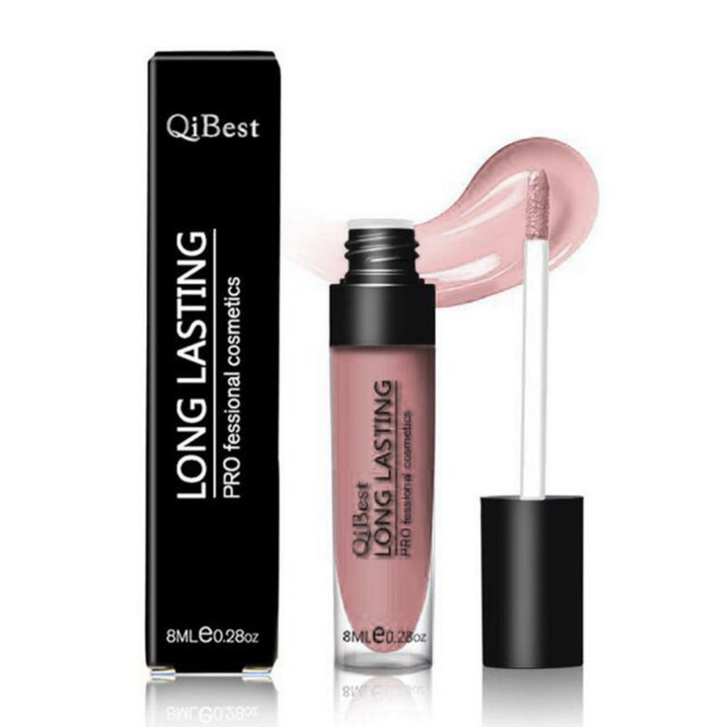 

QiBest Makeup Tool Velvet Matte Waterproof Liquid Lipstick Lip Gloss Pencil Long Lasting Lip Stick High Color Rendering 12Colors, 01