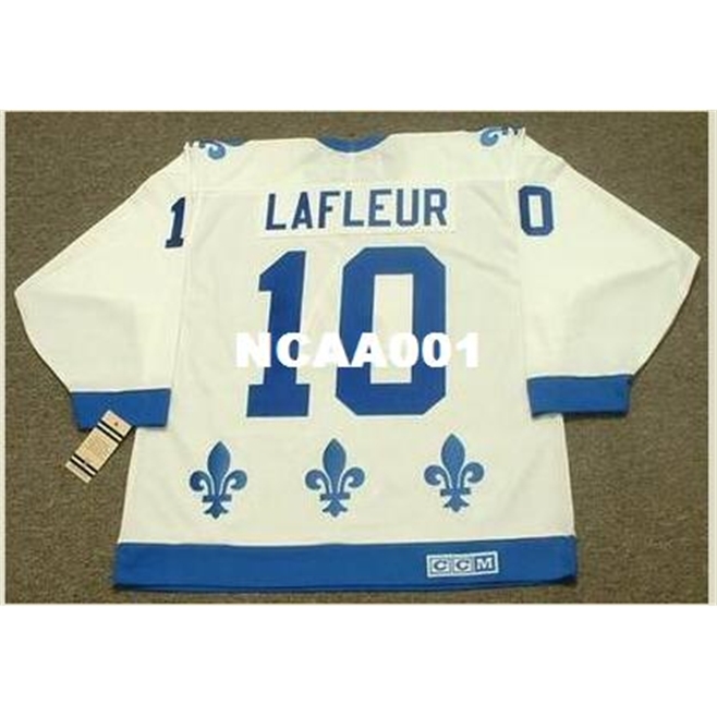 

001 #10 GUY LAFLEUR Quebec Nordiques 1990 CCM Vintage Retro Away Home Away Home Hockey Jersey or custom any name or number retro Jersey, Black