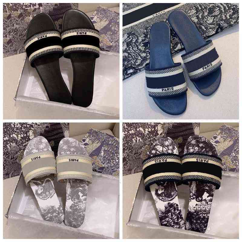 

Classics sandals Fashion slippers slides Floral brocade Gear bottoms Flip Flops women shoes striped Beach causal slipper home011 27, #4