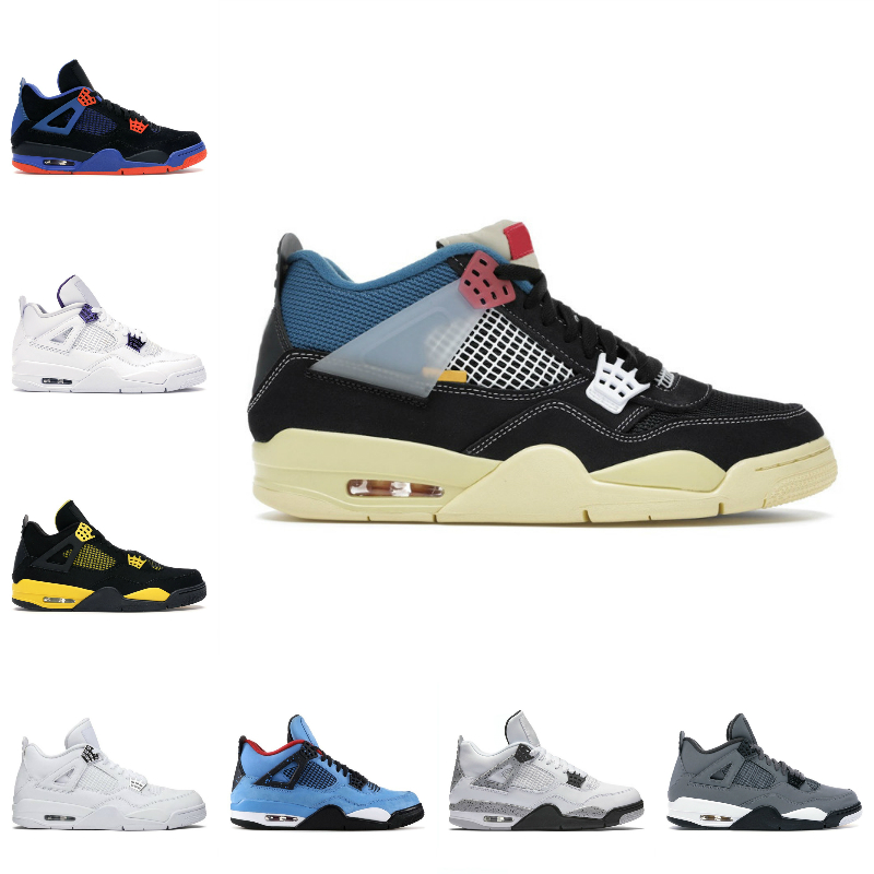 

Top Jumpman University Blue 4 4s Basketball Shoes Mens Cream Sail Thunder White Oreo Cool Grey Noir Taupe Haze What The Black Cement Cat Bre