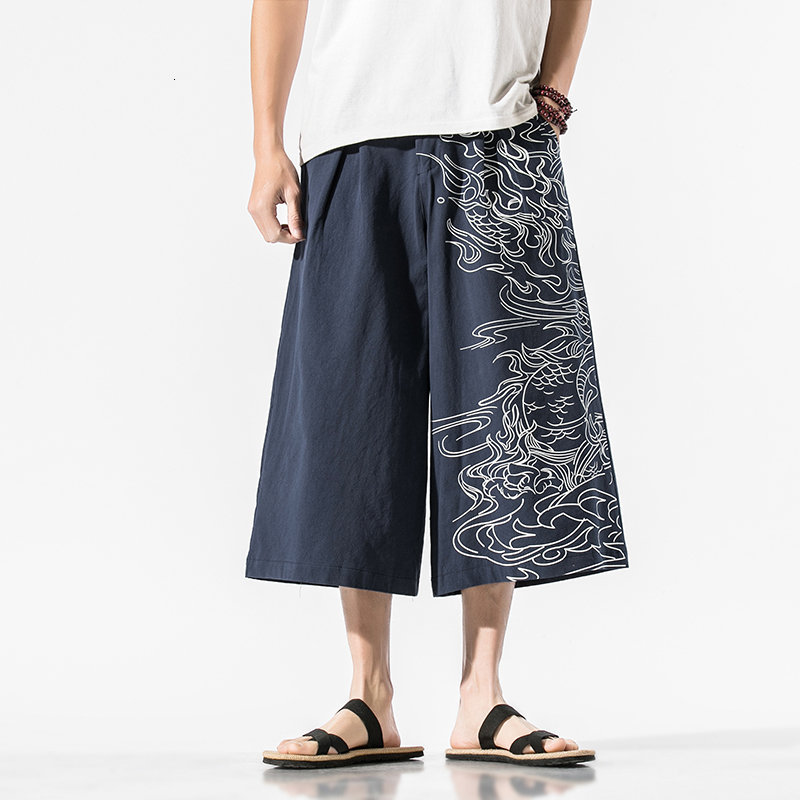 

2021 New Men's Summer Cotton Harem Fashion Baggy Casual Calf-length Loose Jogger Pants Drawstring Trousers Men Streetwear Bllk I8ql, Grey