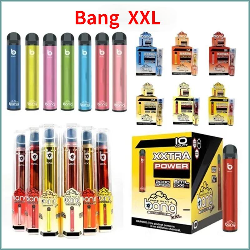 

Original Bang XXL 2000Puffs Disposable Vape Device Pen 800mAh Power Battery Pre-filled 6ml Pods Cartridge Vapor ecigarette starter kit