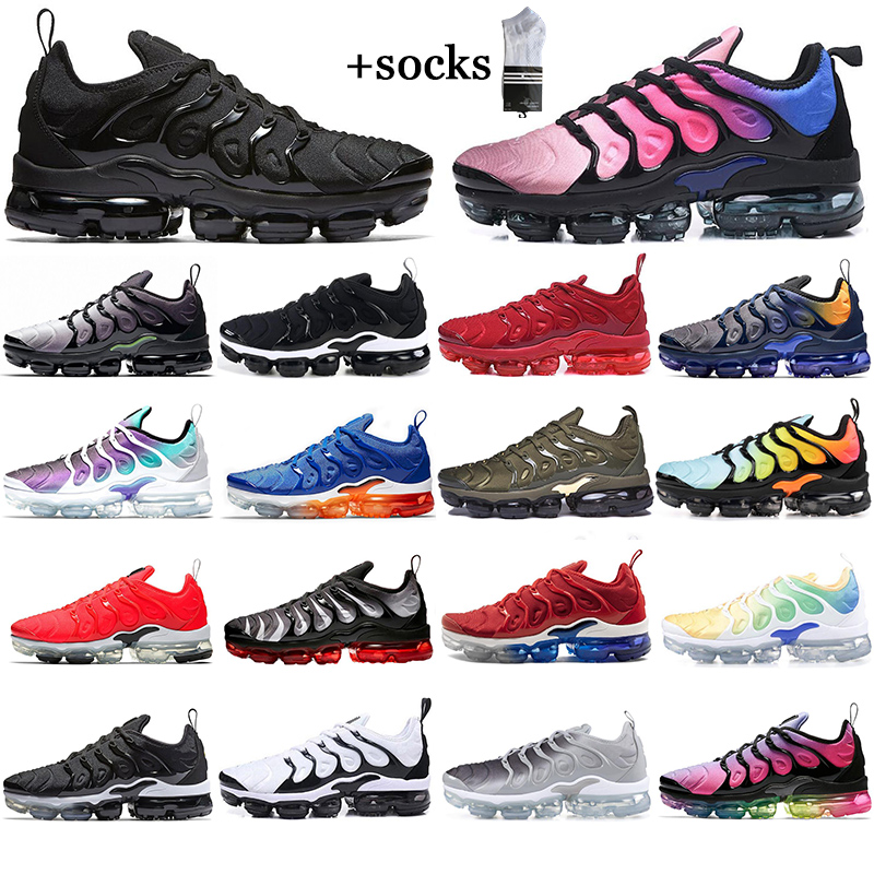 

TN PLUS Running Shoes Men Women triple black white Violet Game Royal Bumblebee Breathable classic sports sneakers mens trainer EUR 36-45, #15 game royal 40-45