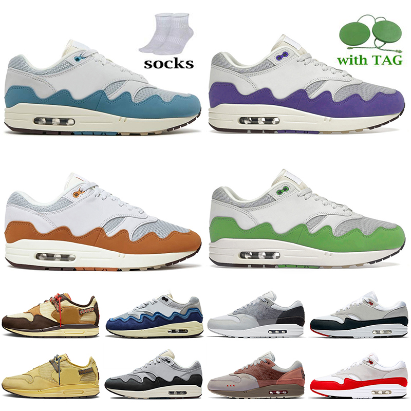 

Top Fashion 2022 Patta 1 Women Mens Running Shoes Monarch Noise Aqua Black Rush Maroon Baroque Brown 1s Cactus Jack Cave Stone Patta Waves 87 Sports Trainers Sneakers, C48 schematic black 36-45