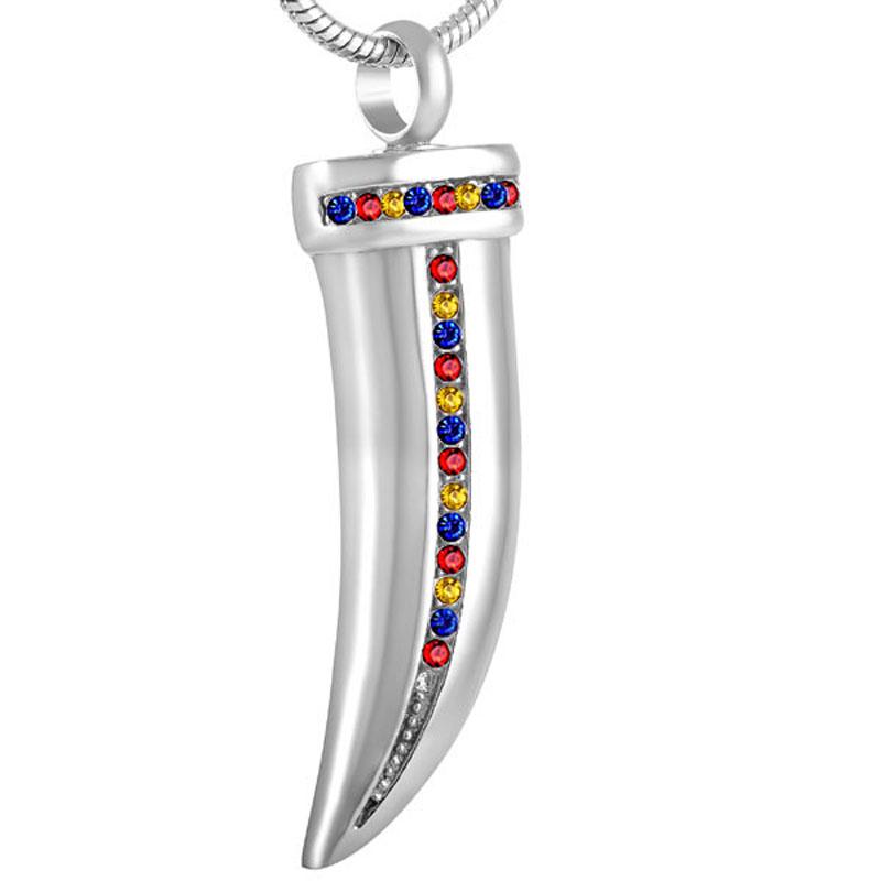 

Pendant Necklaces KSJ8566 Fast High Quality 316L Stainless Steel Cremation Urn Crystals Inlay Ashes Holder Keepsake Jewelry