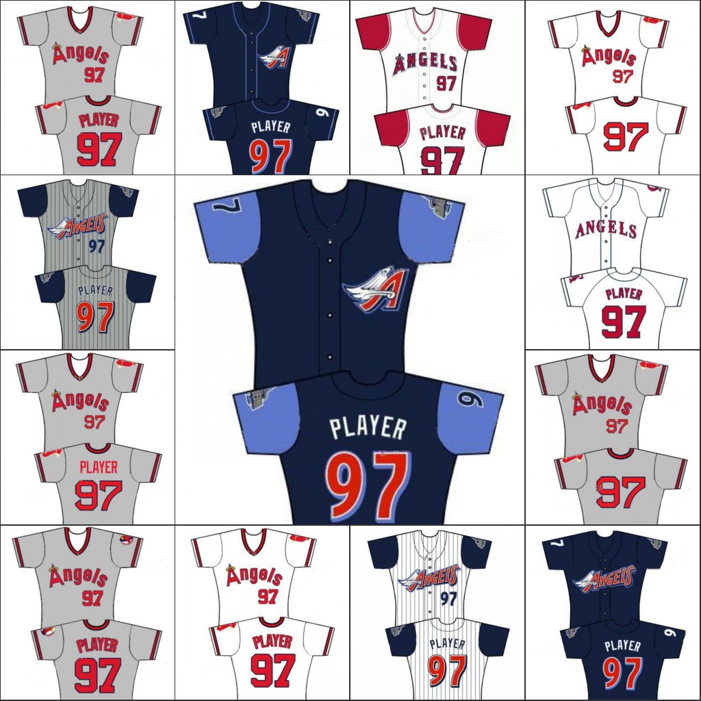 2001 California 100 Seasons Jerseys CUSTOM ANY NAME NUMBER David Eckstein Bengie Molina Benji Gil Mo Vaughn Troy Glaus Andrelton Simmons