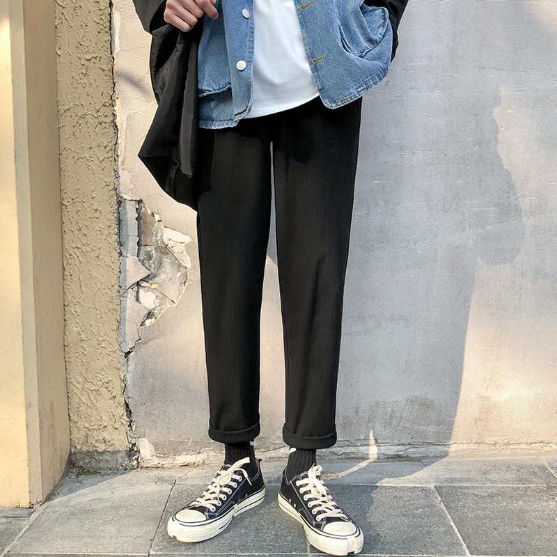 

2021 New Men's Pure Black Gray Leisure Casual Slim Fit Cargo Pants Streetwear Military 4 Color Trousers Plus Size M-3xl Nnvi