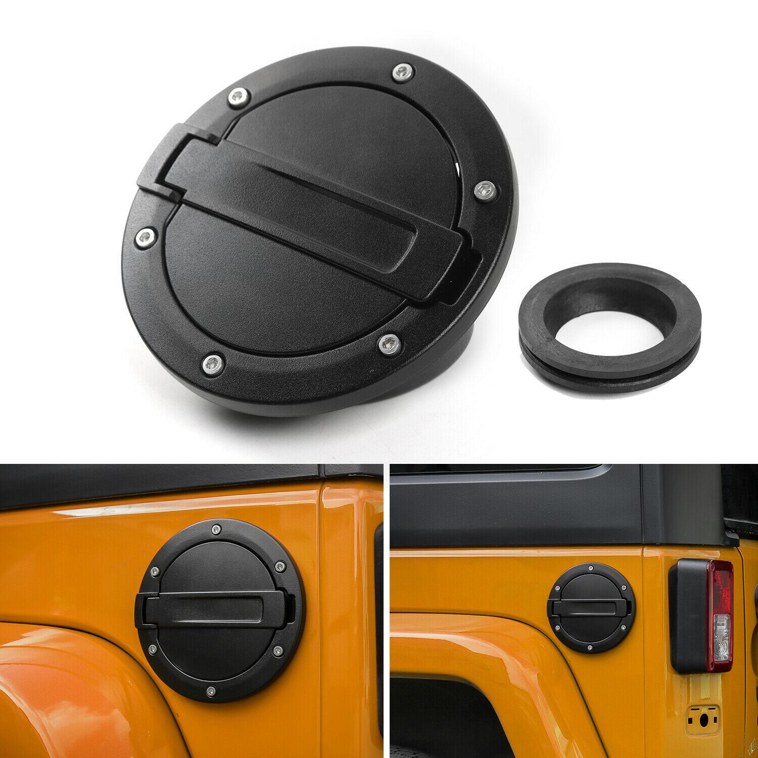 

Black Car Fuel Tank Cover Gas Cap For Jeep Wrangler JK 2007-2017 Auto Exterior Accessories