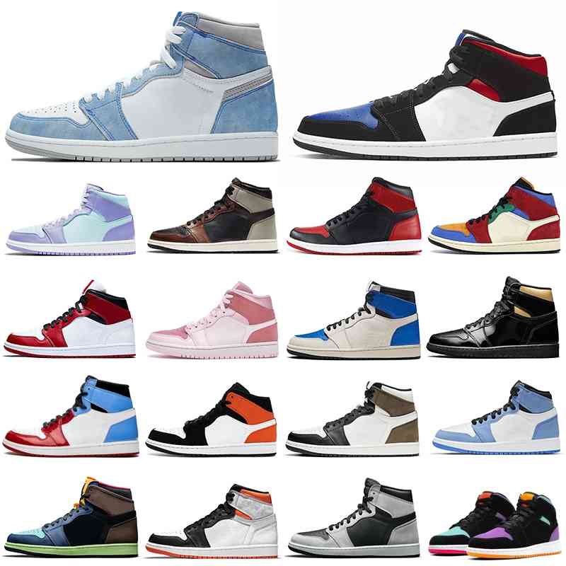 

Lower Price 1s Men Basketball Shoes 1 University Blue Obsidian Bred Shadow Digital Pink Women Mens Trainers Sports Sneakers Wholesale, 1s white shadow