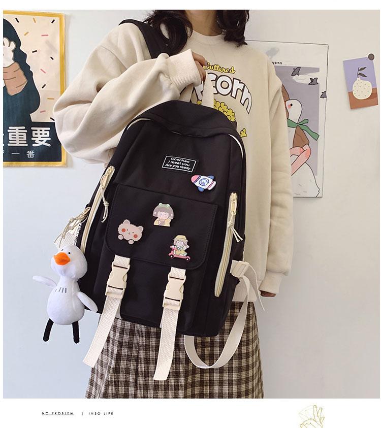 

Backpack 5283 High School Students Ins Fashion Brand Campus Net Red All-match Japanese