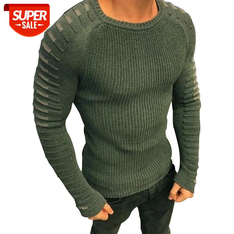 

New 2020 Autumn Winter O-Neck Sweater Men Plus Size -3XL Casual Slim fit Pullover Men Knitted pullover Sweaters sueter hombre #Gw8z, White;black