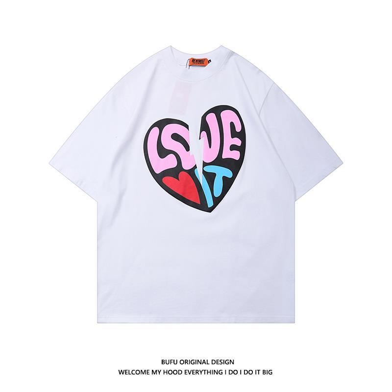 

Men and women P.R.P.N vibe hip-hop love short-sleeved T-shirt oversize tee new, White;black