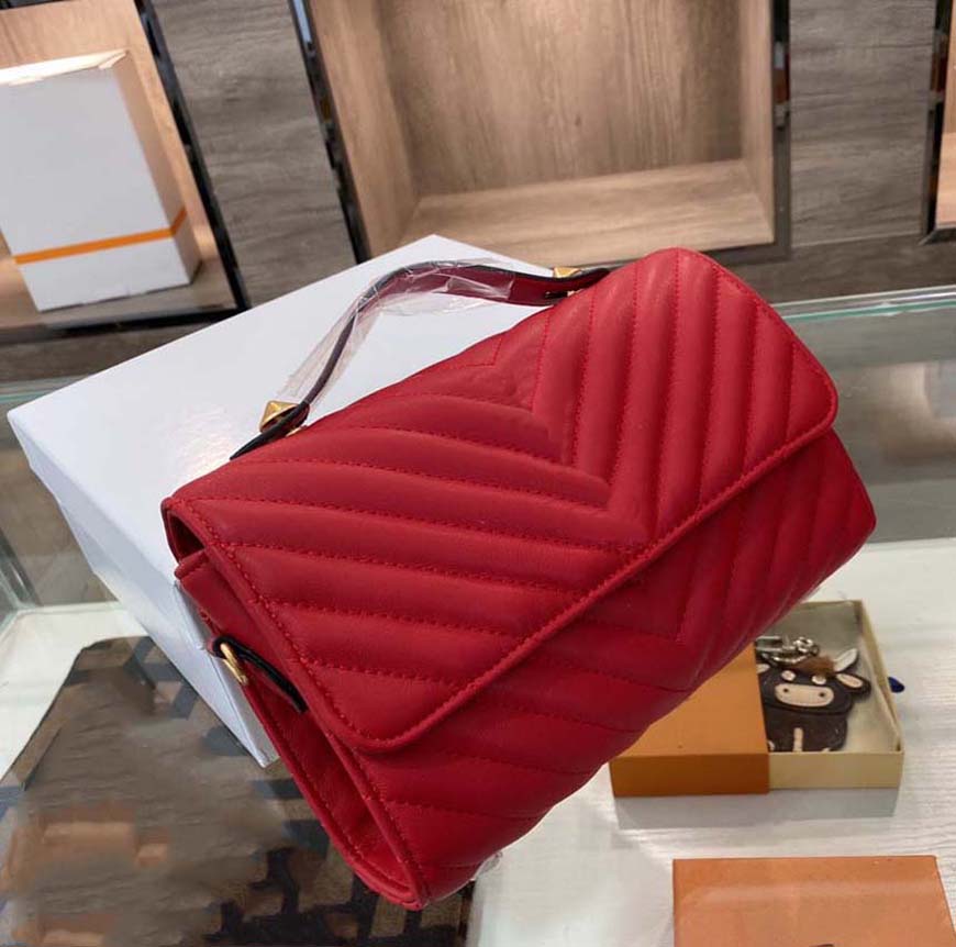 

Ladies luxury designer bags red gray ink blue brown college style high-quality multi-functional large-capacity handbag purse wallet fashion 03, #6