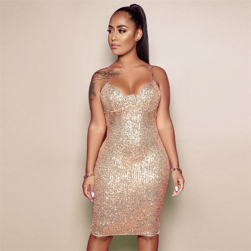 

Sexy Padded V Neck Stretchy Silver Sequin Mini Dress Gold Tight Package Hips Backless Full Lining Evening Club Party Dress 210315, Black;gray