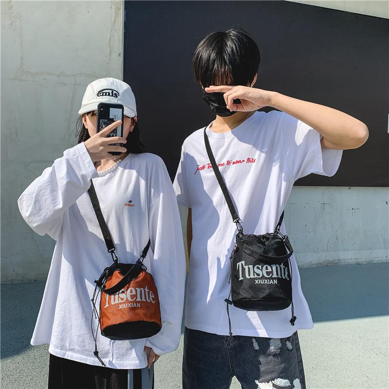 

Evening Bags 2021 Woman's Bag Pure Color Ladies Handbag Bucket Fashion Couple Messenger Shoulder Harajuku Little