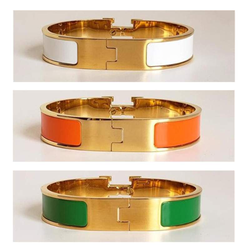 

Titanium Steel Bracelets Enamel Accessories Mens Womens Fashion Designer Jewelry Luxury Couples Engagement Party Gifts