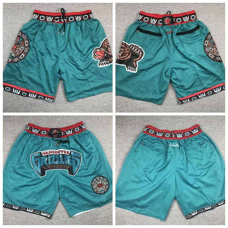 

Men Memphis's Grizzlies's just don Basketball Shorts Exquisite embroidered fabric pocket pants