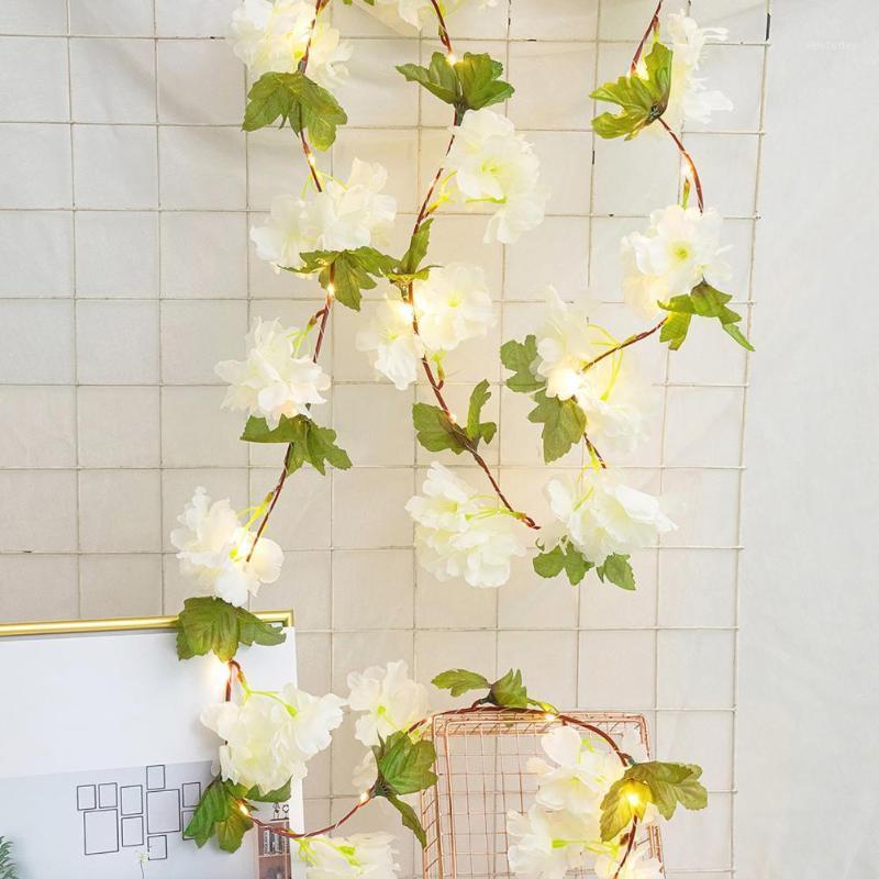 

Party Decoration 2.2M LED Simulation Rattan Leaf Copper Wire Lights String Wedding For Home Jungle Decor Mariage Baby Shower