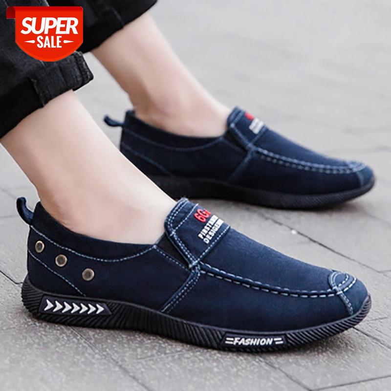 

New Canvas Shoes Men Deodorant Breathable Men's Shoes Tide For Men Non-slip Male Students Tie Casual Stripes Flat Shoe #mR0w