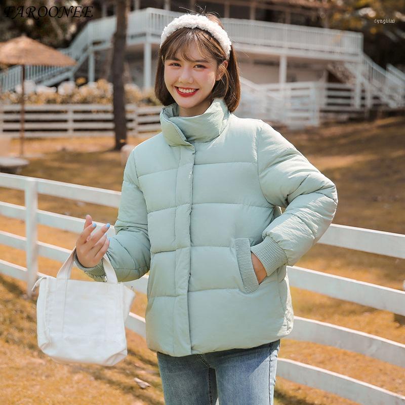 

Autumn Warm Thick Jacket Fashion Parkas Coat Winter Women Stand Collar Solid Casual Female Streetwear 20211, Beige winter jacket