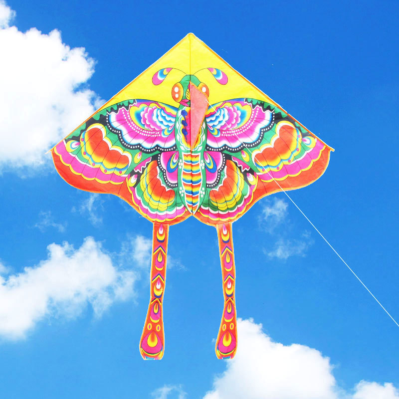 

90x50cm Colorful Butterfly Kite Outdoor Foldable Bright Cloth Garden Kids Kites Outdoor Flying Toys Children Kids Toy Game Kites 4673 Q2